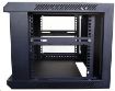 Obrázek XtendLan 19" nástěnný rozvaděč 9U 600x600, nosnost 60 kg, skleněné kouřové dveře, svařovaný, černý