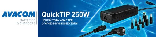 Obrázek AVACOM QuickTIP 250W - univerzální adaptér pro notebooky + 8 konektorů