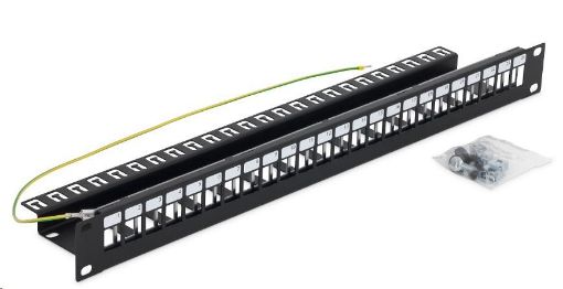 Obrázek TRITON 19“ modulární patch panel pro max. 24 keystone modulů, černý