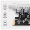 Obrázek AXAGON PCEU-430RS, PCIe řadič, 4x USB 5Gbps port, SATA napájení, Renesas PD720201, SP