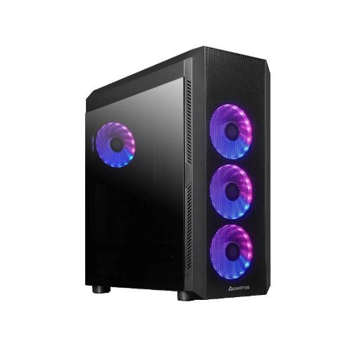 Obrázek CHIEFTEC skříň SCORPION 4, ATX, 1x USB-C 3.2, 2x USB 3.1, 4x 120mm ARGB Fan, ARGB Hub, černá