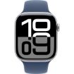 Obrázek Apple Watch Series 10 GPS + Cellular 42mm Silver Aluminium Case with Denim Sport Band - M/L