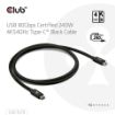 Obrázek Club3D Kabel USB4 v2 Typ-C, 80Gbps, Certifikovaný kabel, 4K540Hz, 8K240Hz, 16K60Hz, PD 240W, 1,2m