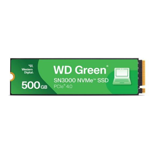 Obrázek WD GREEN SSD 500GB SN3000, PCIe Gen4x4, M.2 2280, (R:5000/W:4100 MB/s)