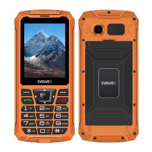 Obrázek EVOLVEO StrongPhone Z6, vodotěsný odolný Dual SIM telefon, oranžová