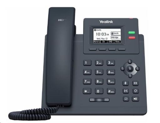 Obrázek Yealink SIP-T31W WiFi telefon, s napájecím adaptérem, 2,3" 132x64 grafický, 2x RJ45 10/100, 2x SIP