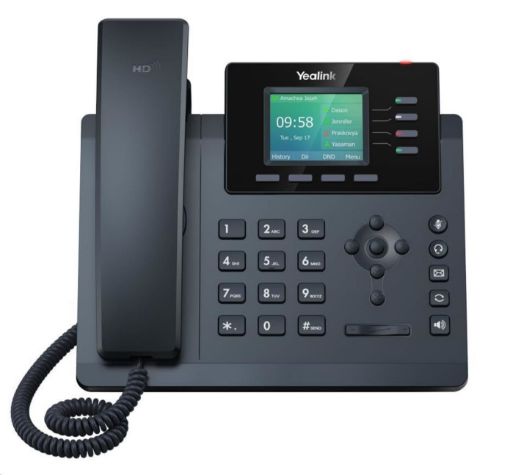 Obrázek Yealink SIP-T34W WiFi telefon, s napájecím adaptérem, 2,3" 132x64 grafický, 2x RJ45 10/100,