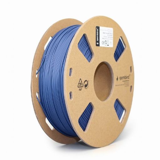 Obrázek GEMBIRD Tisková struna (filament) PLA MATTE, 1,75mm, 1kg, modrá