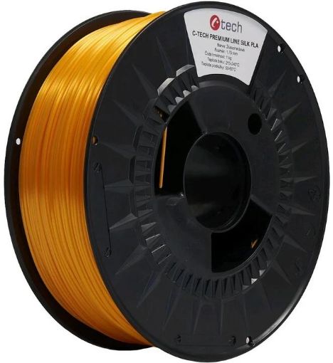 Obrázek C-TECH Tisková struna (filament) PREMIUM LINE, Silk PLA, žlutooranžová, RAL2000, 1,75mm, 1kg