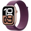 Obrázek Apple Watch Series 10 GPS + Cellular 42mm Rose Gold Aluminium Case with Plum Sport Loop