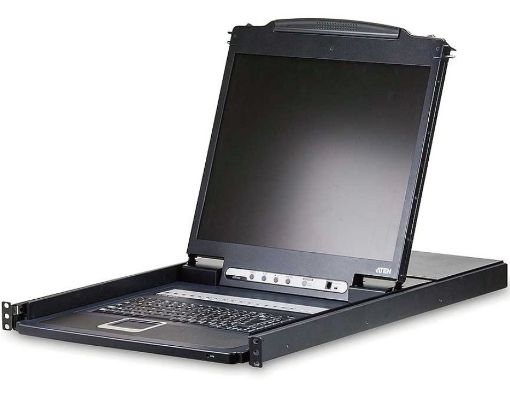 Obrázek ATEN 16-port KVM PS/2+USB, OSD, rack, 19" LCD, touchpad, klávesnice