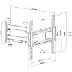 Obrázek Otočný, sklopný a délkově stavitelný držák Tv Fiber Mounts M64C7