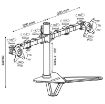 Obrázek Stolový držák na 2 monitory ErgoSolid NF22LG