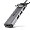Obrázek AXAGON HMC-H3A, USB 5Gbps hub, 3x USB-A, HDMI 4k/30Hz, kabel USB-C 15cm