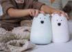 Obrázek Rabbit & Friends Dotyková lampička medvídek s ovládáním | Bílá