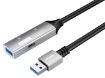 Obrázek PREMIUMCORD USB 3.2. repeater a prodlužovací kabel Male-Female, 5Gbps Aluminium 15m
