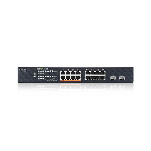 Obrázek Zyxel XMG1915-18EP, 16-port 2.5GbE, 2 SFP+, 8 x PoE++ 180W  Smart Switch, hybird mode, standalone or NebulaFlex Cloud