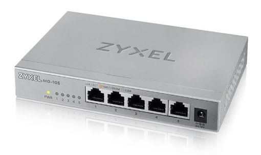 Obrázek Zyxel XMG-105 5 Ports 2,5G + 1 SFP+ MultiGig unmanaged Desktop Switch