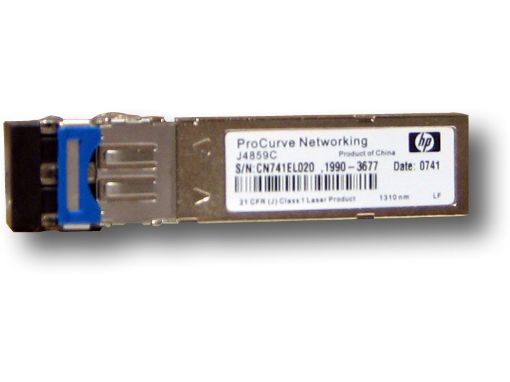 Obrázek SFP transceiver 1,25Gbps, 1000BASE-LX, SM, 20km, 1310nm (FP), LC duplex, 0 až 70°C, 3,3V, DMI, HP kompatibilní J4859D