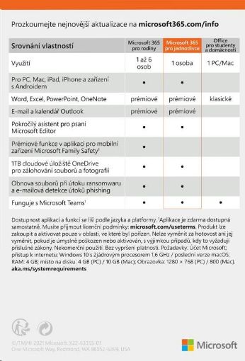 Obrázek Microsoft 365 Personal ENG (1rok)