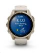 Obrázek Garmin fenix® 8 – 43 mm, AMOLED, Sapphire, Soft Gold / Fog grey se silikonovým řemínkem, EU