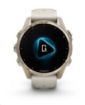 Obrázek Garmin fenix® 8 – 43 mm, AMOLED, Sapphire, Soft Gold / Fog grey se silikonovým řemínkem, EU