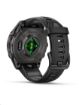 Obrázek Garmin fenix® 8 – 43 mm, AMOLED, Sapphire, Carbon grey DLC titanium, Black / Pebble grey se silikonovým řemínkem, EU