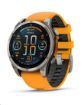 Obrázek Garmin fenix® 8 – 47 mm, AMOLED, Sapphire, Titanium s Orange/Graphite silikonovým řemínkem, EU