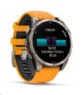 Obrázek Garmin fenix® 8 – 47 mm, AMOLED, Sapphire, Titanium s Orange/Graphite silikonovým řemínkem, EU