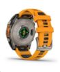 Obrázek Garmin fenix® 8 – 47 mm, AMOLED, Sapphire, Titanium s Orange/Graphite silikonovým řemínkem, EU
