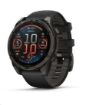 Obrázek Garmin fenix® 8 – 47 mm, AMOLED, Sapphire, Carbon grey DLC titanium s Black/Gray silikonovým řemínkem, EU