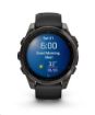 Obrázek Garmin fenix® 8 – 47 mm, AMOLED, Sapphire, Carbon grey DLC titanium s Black/Gray silikonovým řemínkem, EU