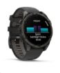 Obrázek Garmin fenix® 8 – 47 mm, AMOLED, Sapphire, Carbon grey DLC titanium s Black/Gray silikonovým řemínkem, EU