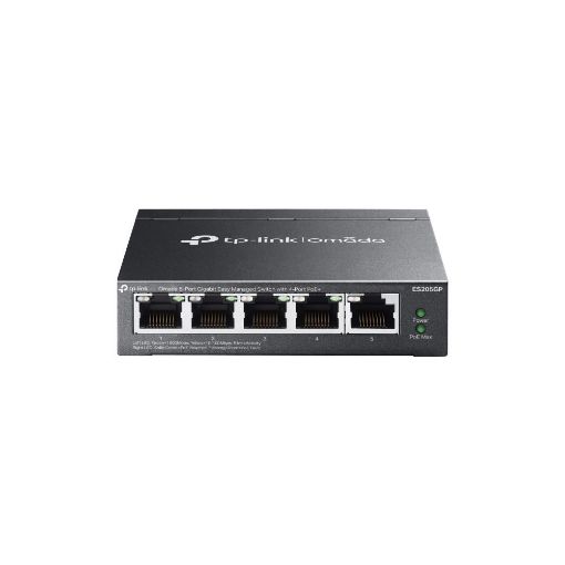Obrázek TP-Link OMADA switch ES205GP (5xGbE,4xPoE+,65W, fanless)