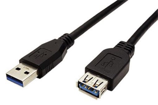 Obrázek USB 5Gbps kabel prodlužovací, USB3.0 A(M) - USB3.0 A(F), 1,8m, černý