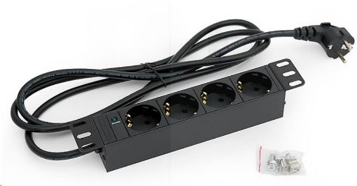 Obrázek TRITON 10" rozvodný panel 4x230V DIN- 2m, černý