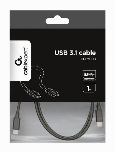 Obrázek GEMBIRD Kabel USB 3.1 Type-C na Type-C kabel (CM/CM), 1m, datový, černá