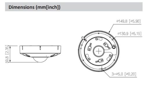 Obrázek Dahua IPC-EBW81242-AS-IVC-S2, IP kamera, 12Mpx, 1/1,7" CMOS, objektiv 1,29 mm, IR<10, IP67, IK10