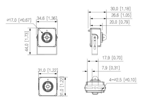 Obrázek Dahua IPC-HUM4231S-L4-0280B-S3, IP kamera, Pinhole, 2Mpx, 1/3" CMOS, objektiv 2,8 mm, 30fps, WDR