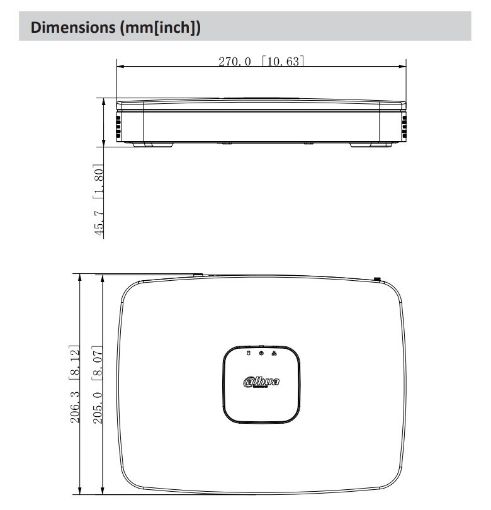 Obrázek Dahua NVR4108-8P-4KS2/L, síťový videorekordér, 8 kanálů, smart, 1U 1HDD 8PoE