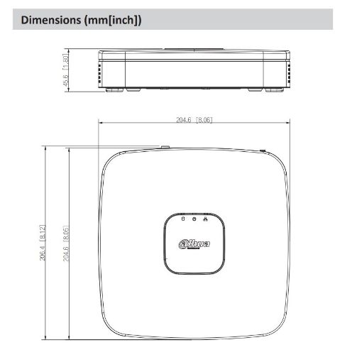 Obrázek Dahua NVR4108-4KS2/L, síťový videorekordér, 8 kanálů, smart, 1U 1HDD