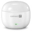 Obrázek CONNECT IT Sluchátka True Wireless SonicBass, špunty do uší s mikrofonem, Bluetooth, bílá