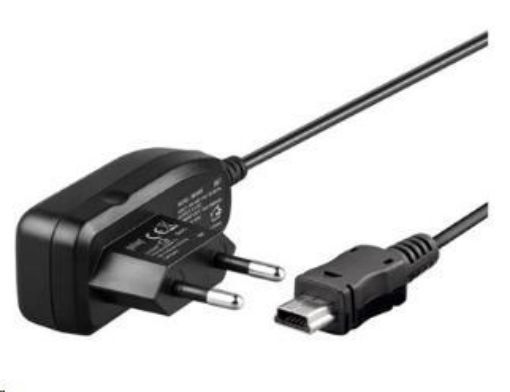 Obrázek Goobay Napájecí a nabíjecí adaptér 230V na mini USB pro mobilní telefony, 1A