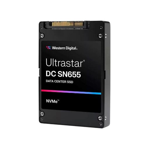 Obrázek WD Enterprise SSD 15.36TB Ultrastar DC SN655, PCIe Gen4, (R:6800, W:3700MB/s), RI-1DW/D BICS5 SE