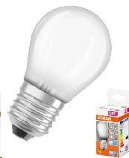 Obrázek OSRAM LED STAR E27 4W/840 SCLP40W miniglobe studená