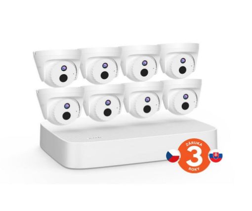 Obrázek Tenda K8P-4CR Video Security PoE Kit 4MPx NVR CCTV 8CH + 8x kamera