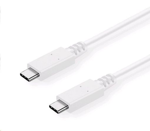 Obrázek C-TECH kabel USB 3.2, Type-C (CM/CM), PD 100W, 20Gbps, 1m, bílý