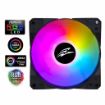 Obrázek EVOLVEO 12FM ventilátor 120mm, ARGB ring, černý rám, master