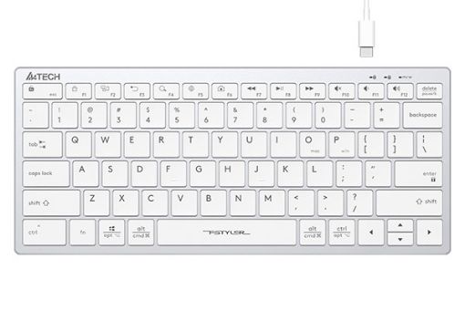 Obrázek A4tech Klávesnice FX51, kancelářská klávesnice, membránová, bezdrátová, CZ/SK, Bílá