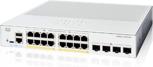Obrázek Cisco Catalyst switch C1300-16P-4X (16xGbE,4xSFP+,16xPoE+,120W,fanless) - REFRESH